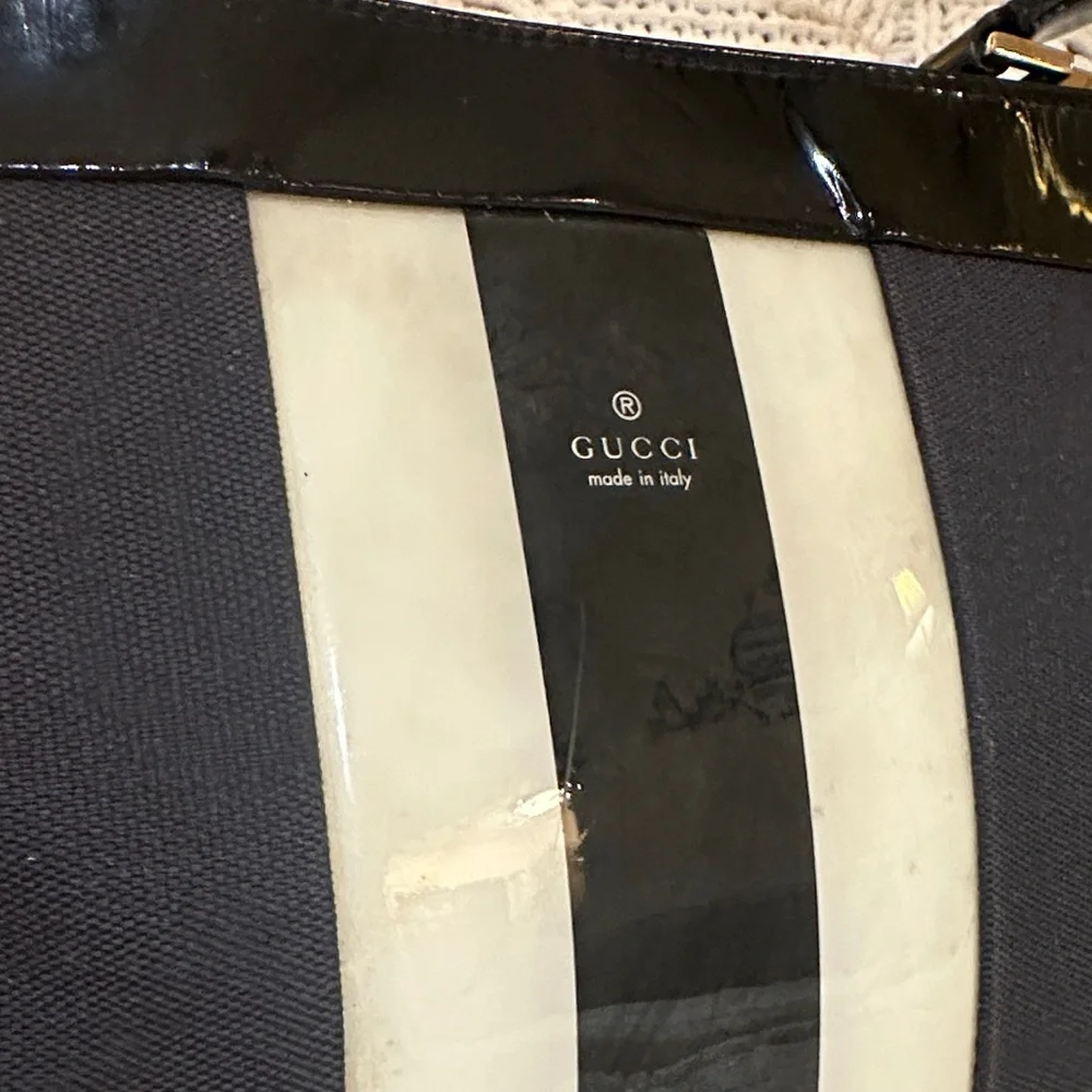 Gucci Black and Cream Shoulder Bag - Picture 4 of 16